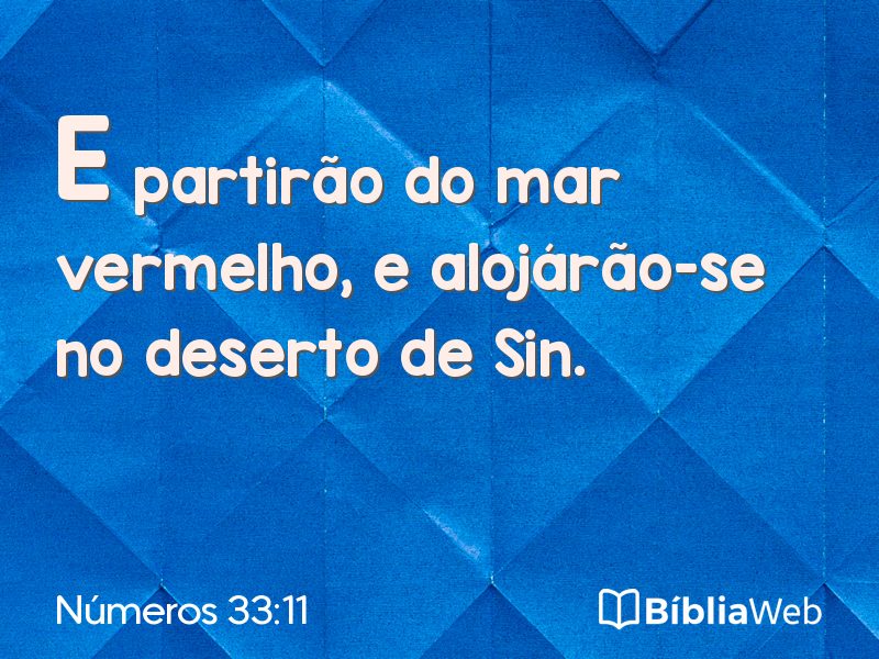 Números 33:11 em imagem para compartilhar