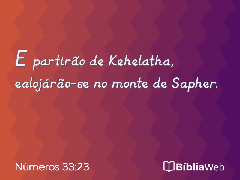 Números 33:23 em imagem para compartilhar