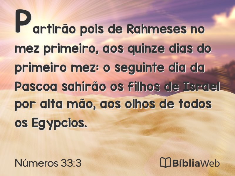 Números 33:3 em imagem para compartilhar