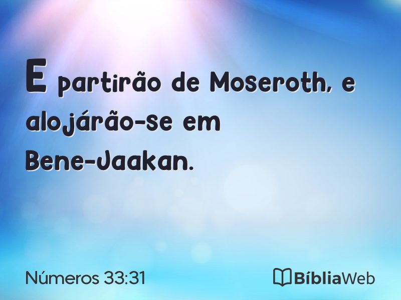 Números 33:31 em imagem para compartilhar