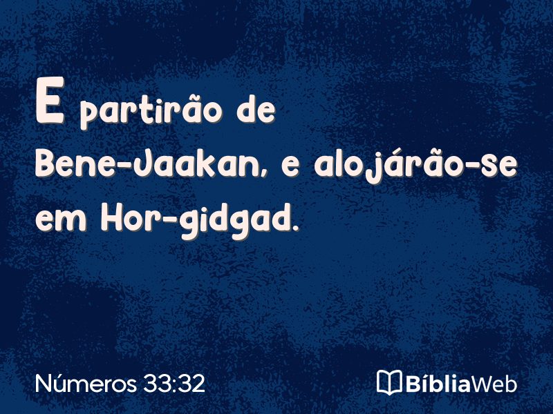 Números 33:32 em imagem para compartilhar