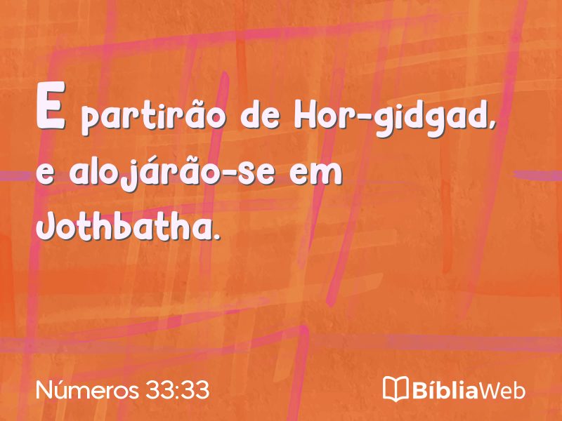 Números 33:33 em imagem para compartilhar
