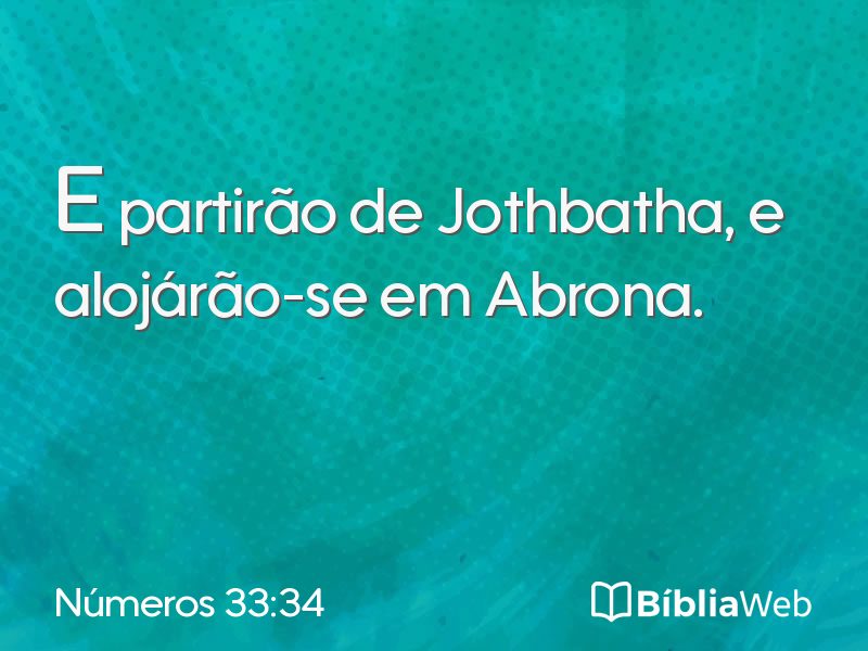 Números 33:34 em imagem para compartilhar