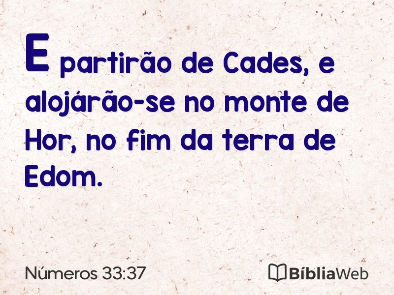 Números 33:37 em imagem para compartilhar