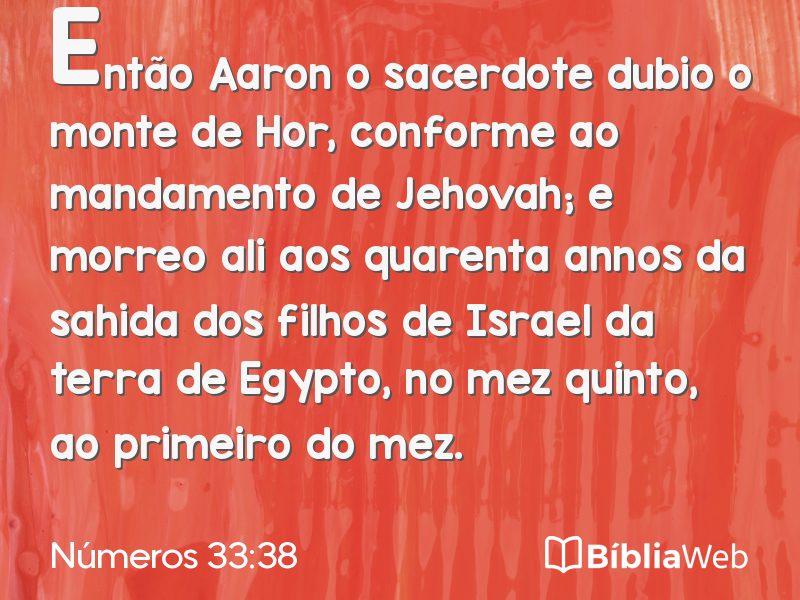 Números 33:38 em imagem para compartilhar