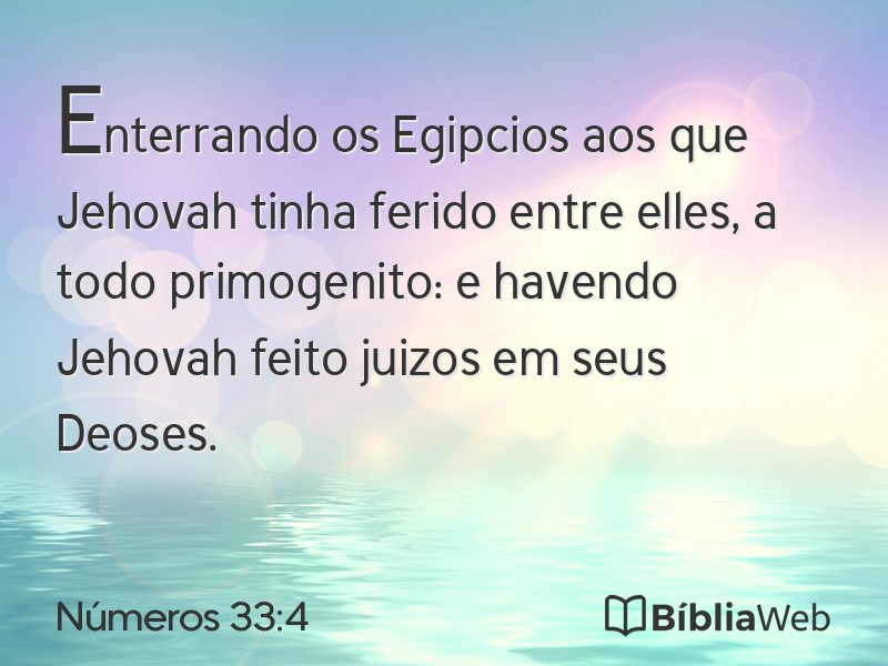 Números 33:4 em imagem para compartilhar