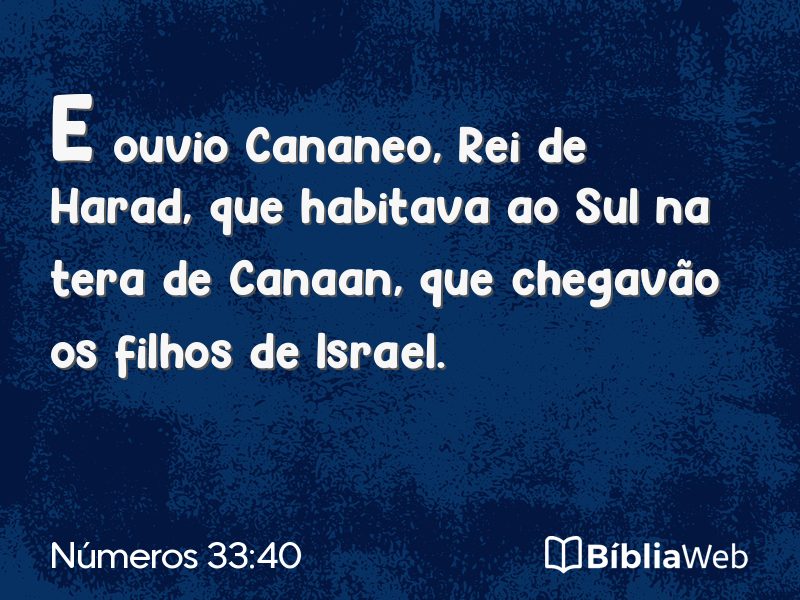 Números 33:40 em imagem para compartilhar