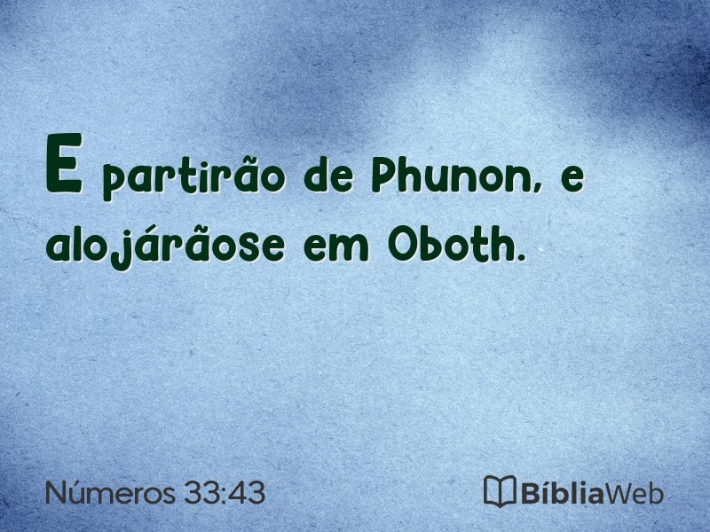 Números 33:43 em imagem para compartilhar