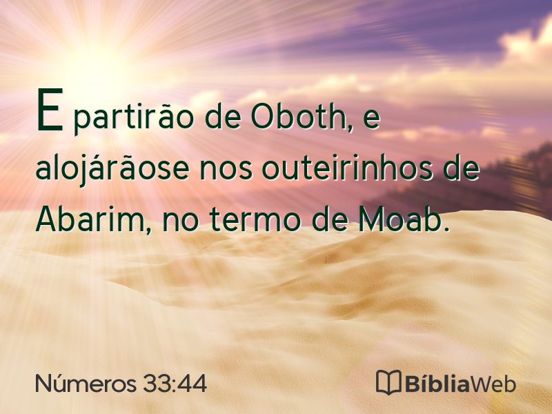 Números 33:44 em imagem para compartilhar