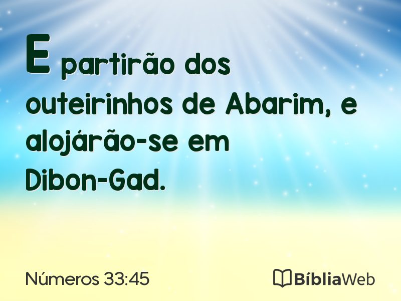 Números 33:45 em imagem para compartilhar