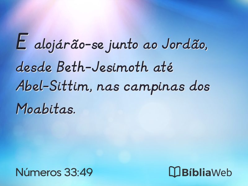 Números 33:49 em imagem para compartilhar
