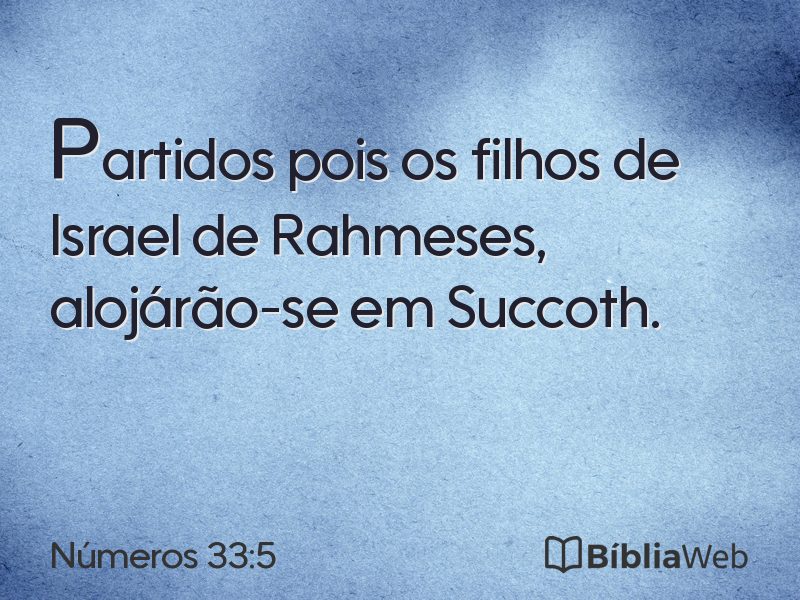 Números 33:5 em imagem para compartilhar