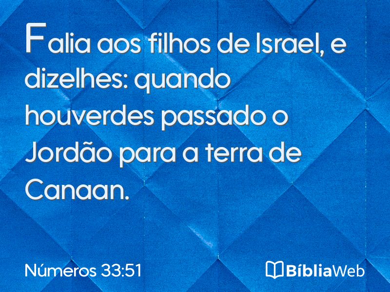Números 33:51 em imagem para compartilhar