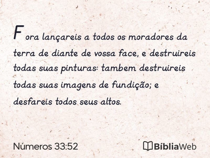 Números 33:52 em imagem para compartilhar