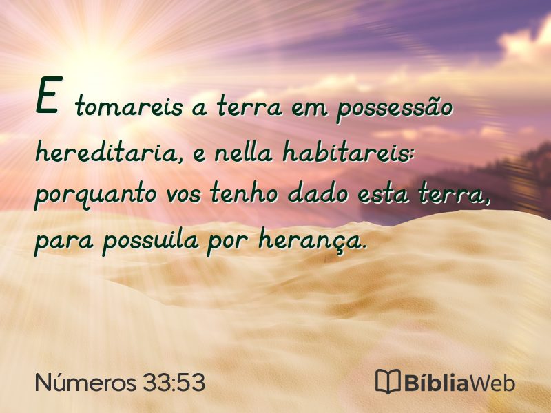 Números 33:53 em imagem para compartilhar