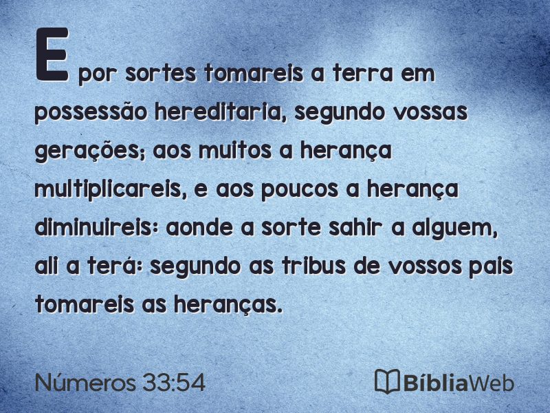 Números 33:54 em imagem para compartilhar