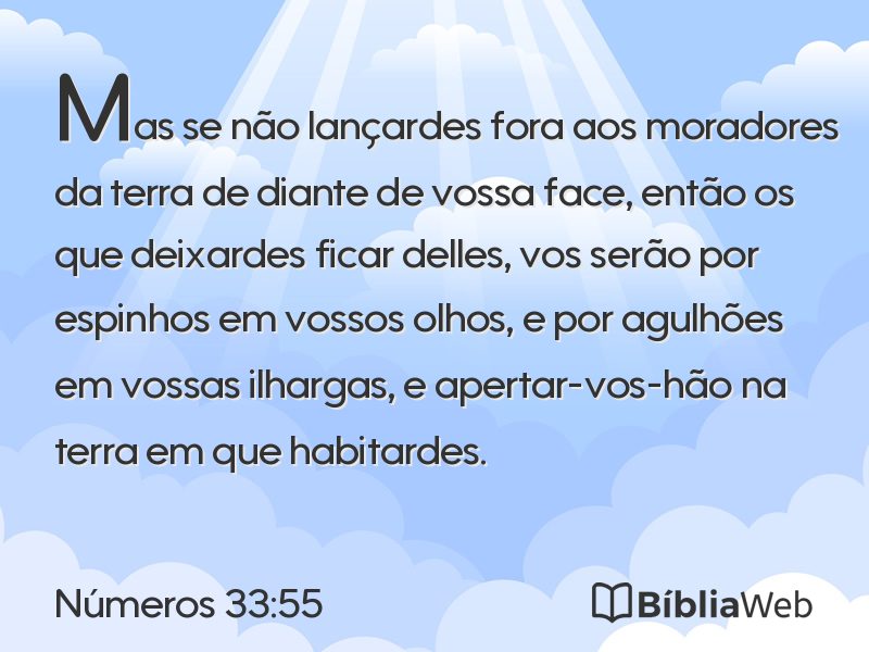 Números 33:55 em imagem para compartilhar