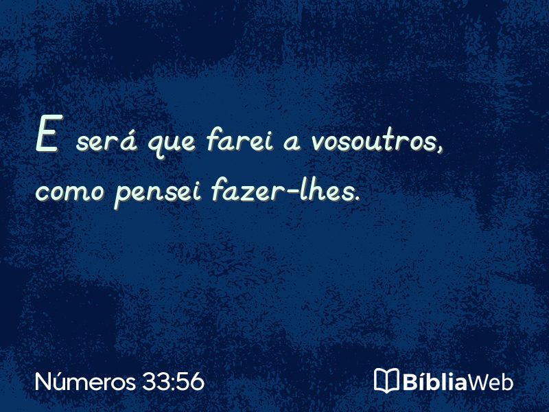 Números 33:56 em imagem para compartilhar