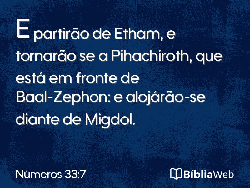 Números 33:7 em imagem para compartilhar