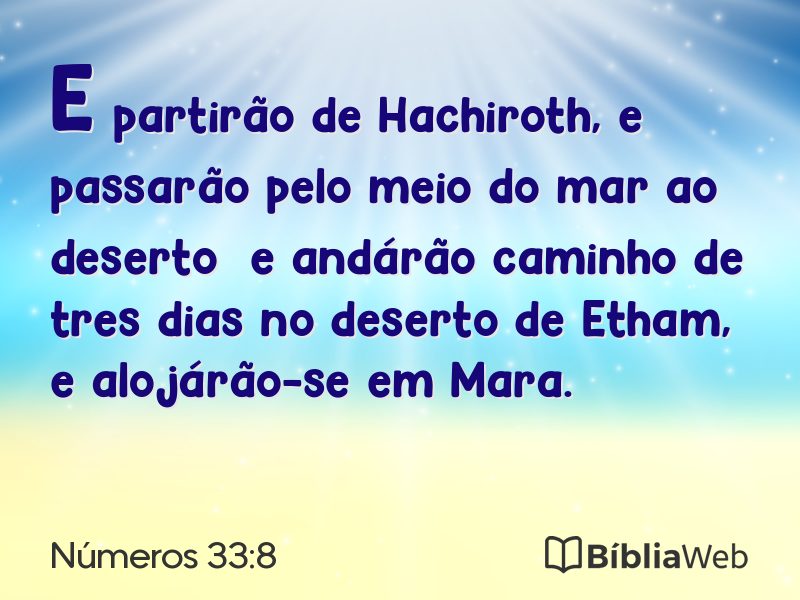 Números 33:8 em imagem para compartilhar