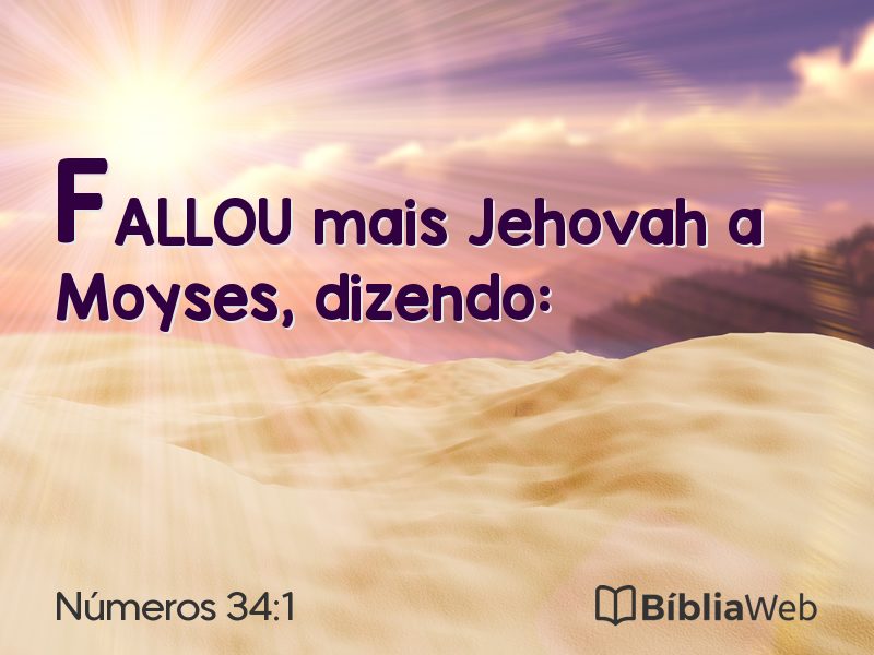 Números 34:1 em imagem para compartilhar