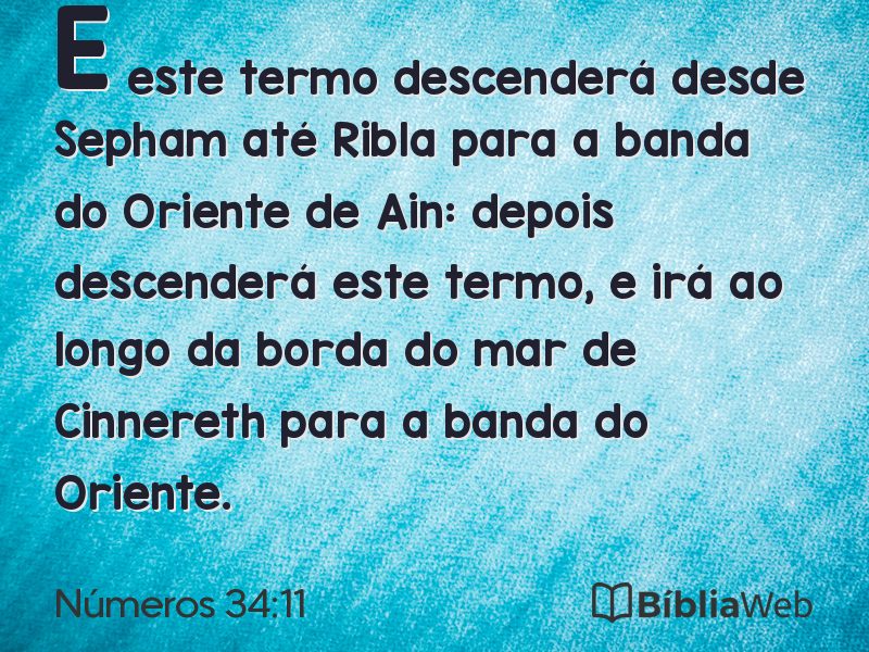 Números 34:11 em imagem para compartilhar