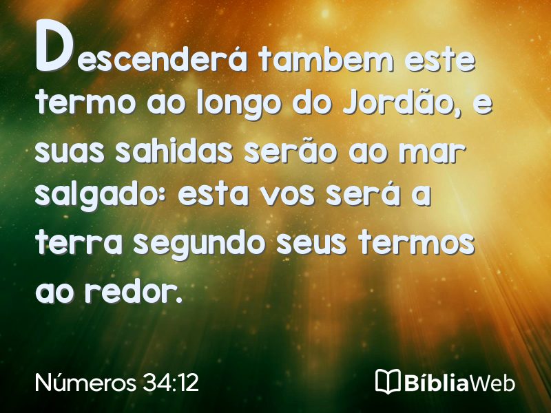 Números 34:12 em imagem para compartilhar