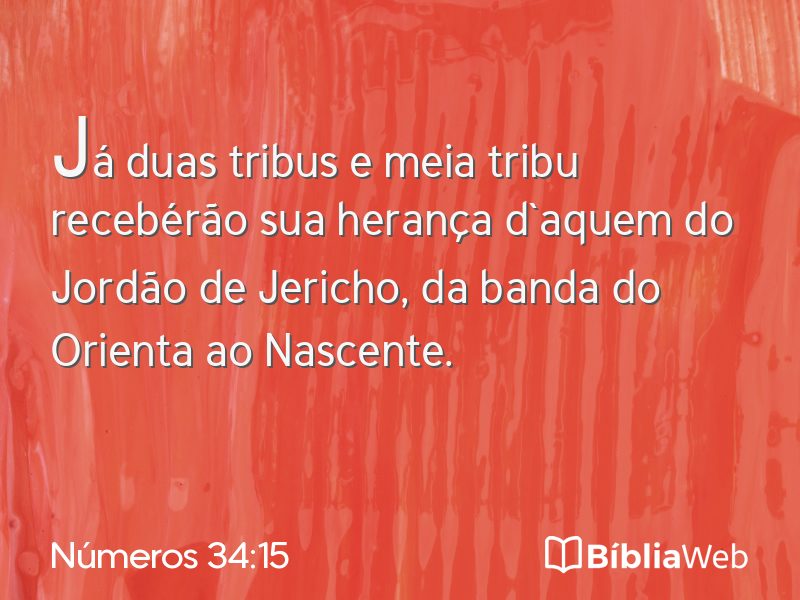 Números 34:15 em imagem para compartilhar