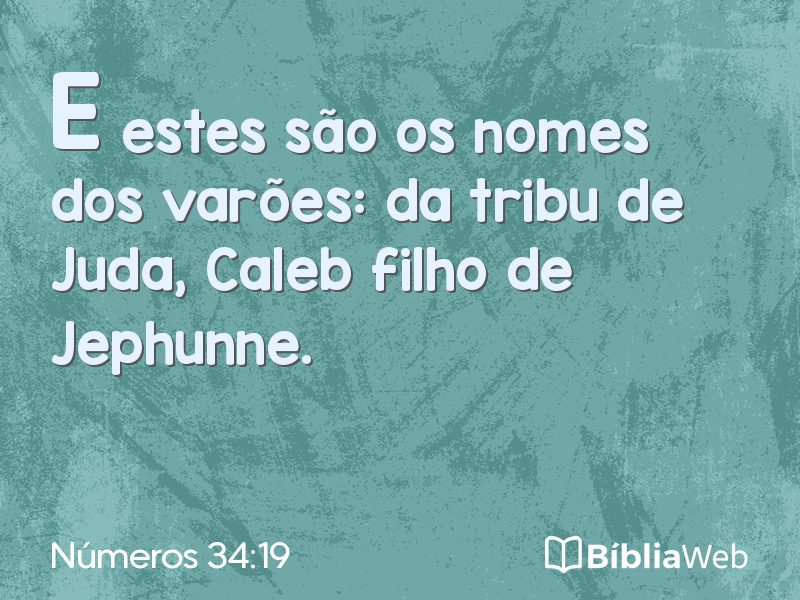 Números 34:19 em imagem para compartilhar
