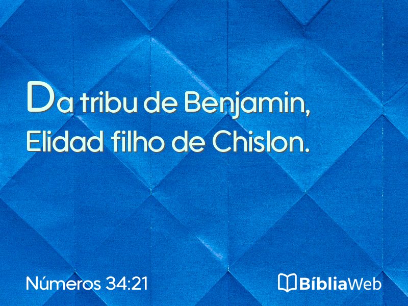 Números 34:21 em imagem para compartilhar