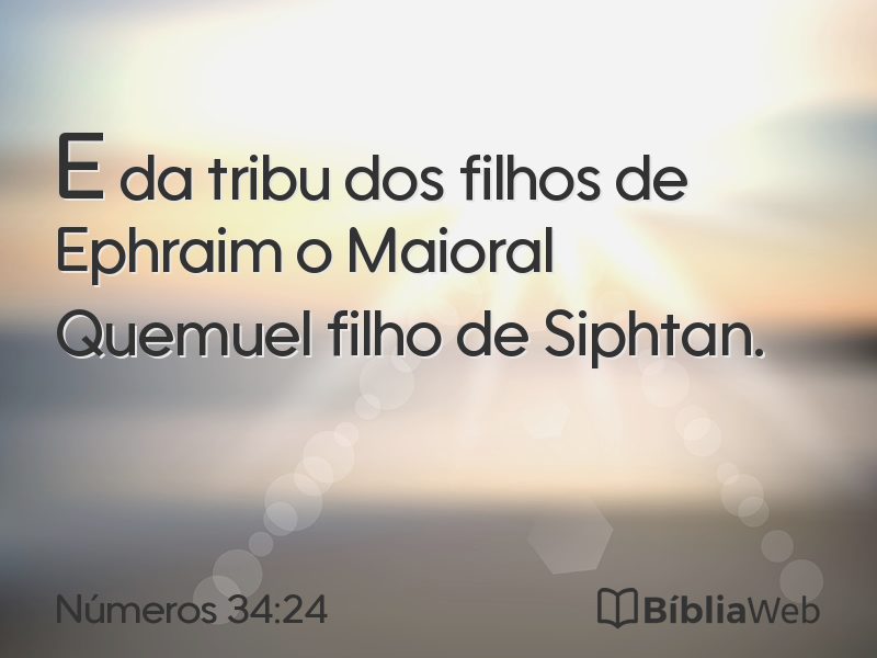Números 34:24 em imagem para compartilhar