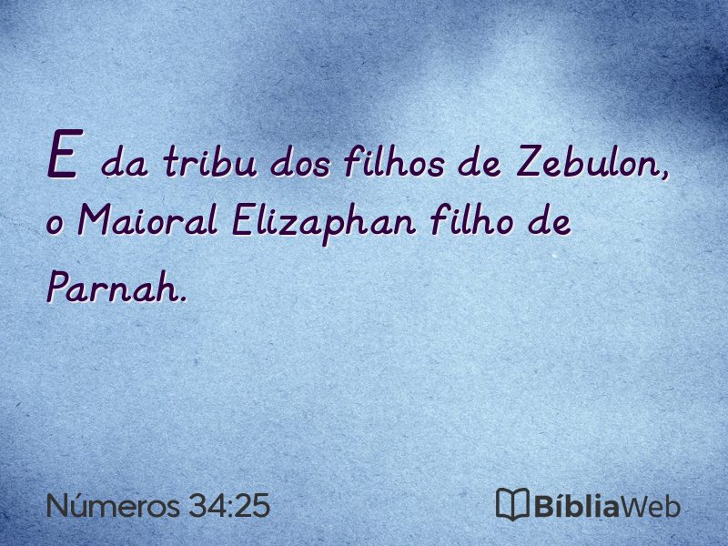 Números 34:25 em imagem para compartilhar