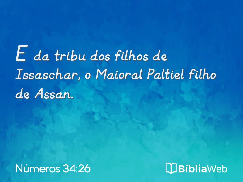 Números 34:26 em imagem para compartilhar