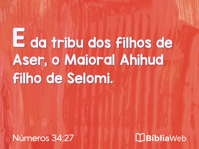 Números 34:27 em imagem para compartilhar
