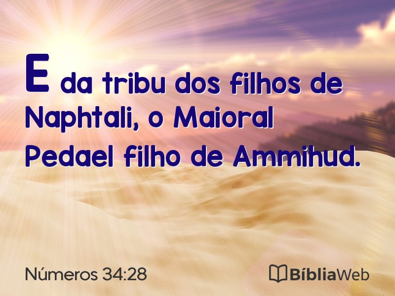 Números 34:28 em imagem para compartilhar
