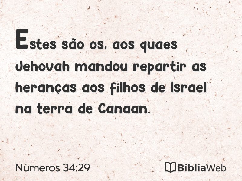 Números 34:29 em imagem para compartilhar