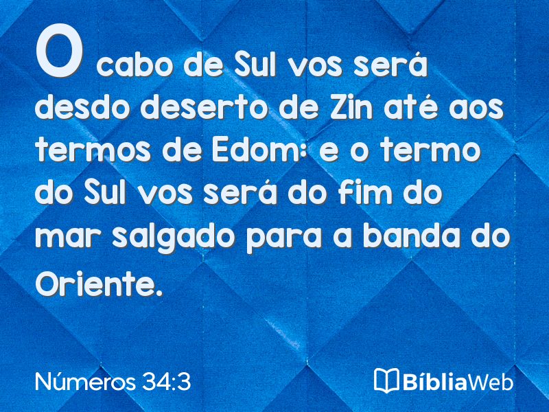 Números 34:3 em imagem para compartilhar