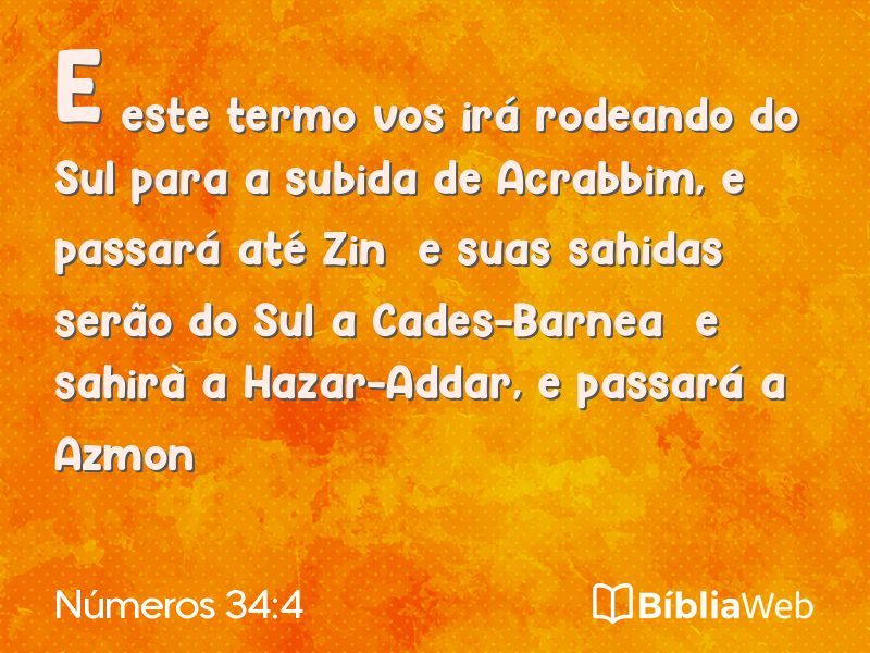Números 34:4 em imagem para compartilhar