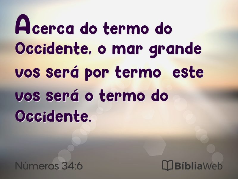 Números 34:6 em imagem para compartilhar