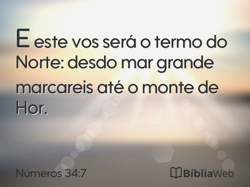 Números 34:7 em imagem para compartilhar