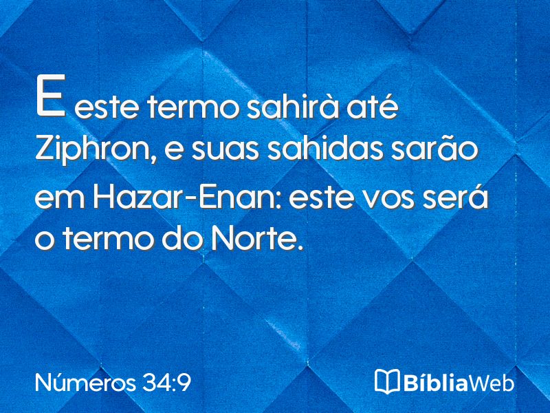 Números 34:9 em imagem para compartilhar