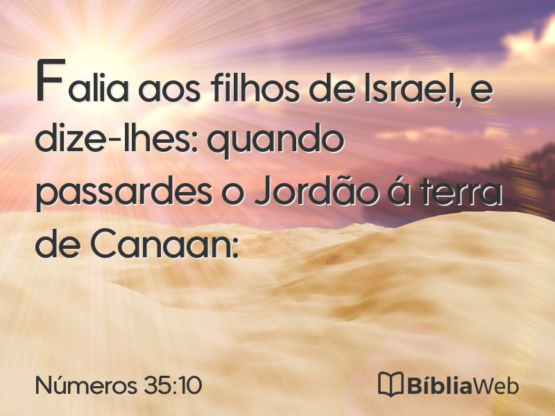 Números 35:10 em imagem para compartilhar