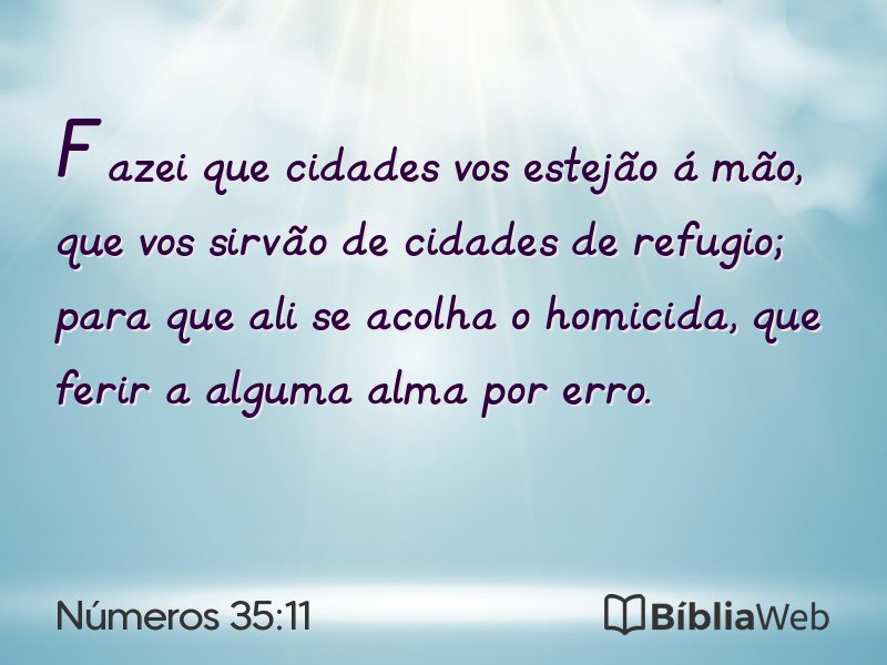 Números 35:11 em imagem para compartilhar
