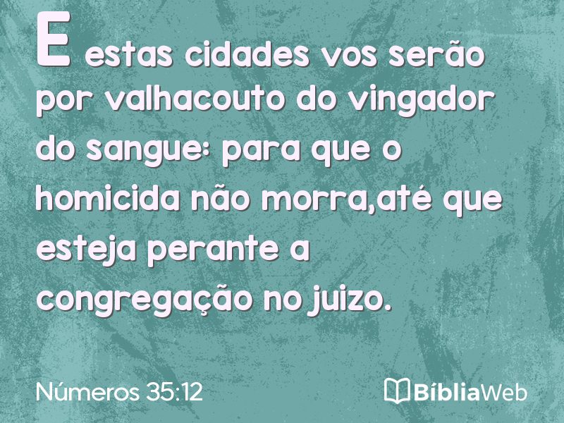 Números 35:12 em imagem para compartilhar