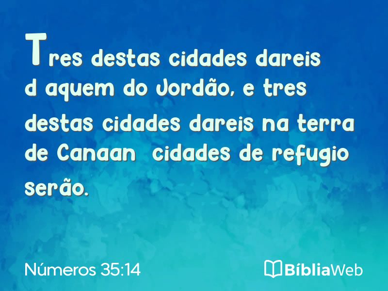 Números 35:14 em imagem para compartilhar