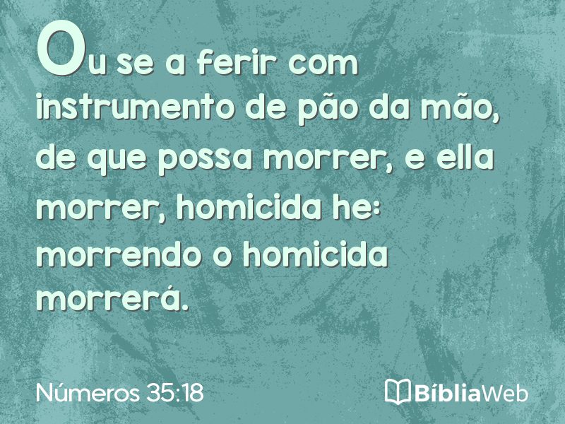 Números 35:18 em imagem para compartilhar