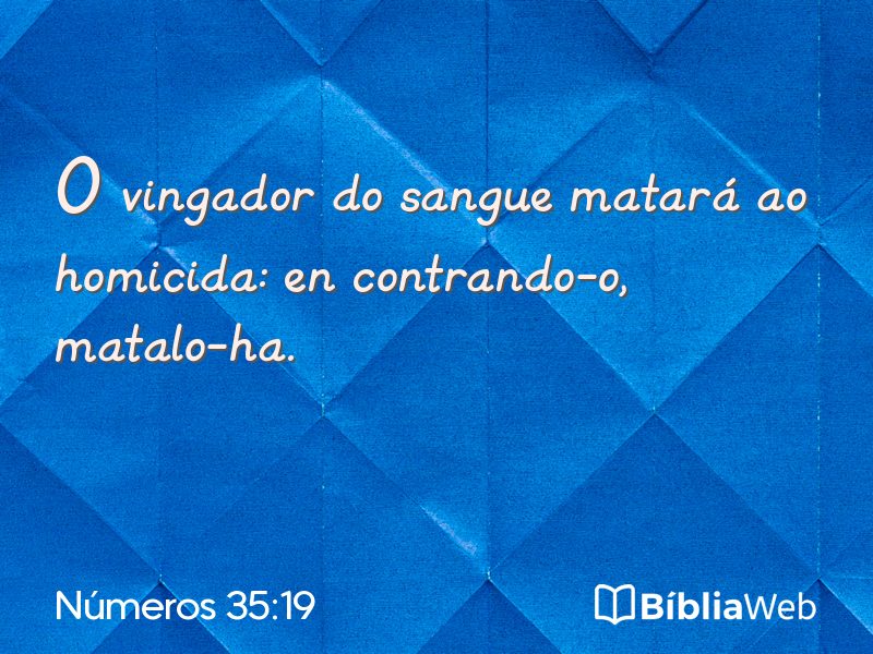 Números 35:19 em imagem para compartilhar