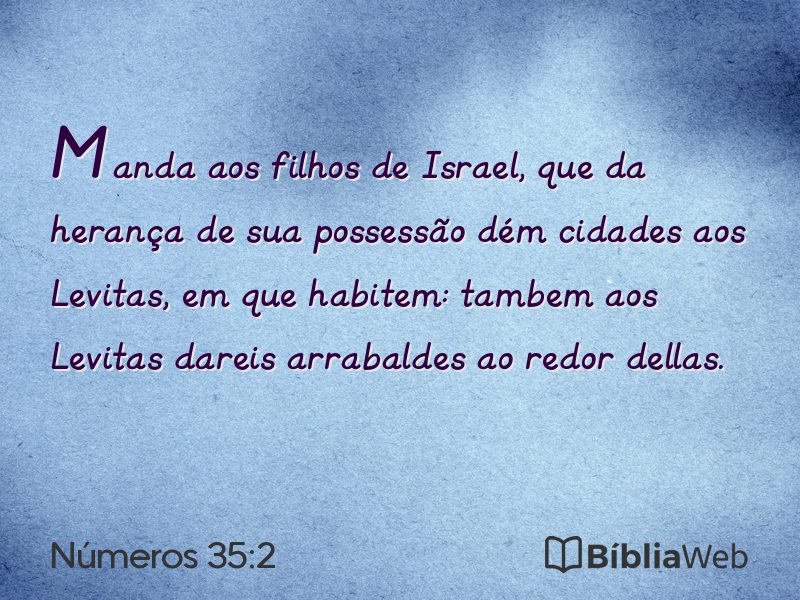 Números 35:2 em imagem para compartilhar