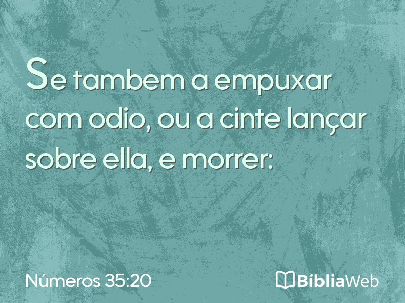 Números 35:20 em imagem para compartilhar