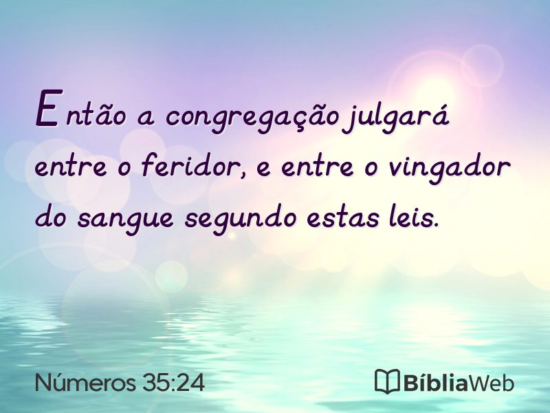 Números 35:24 em imagem para compartilhar